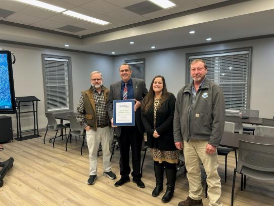Acceting the Partnership for Safe Water Award