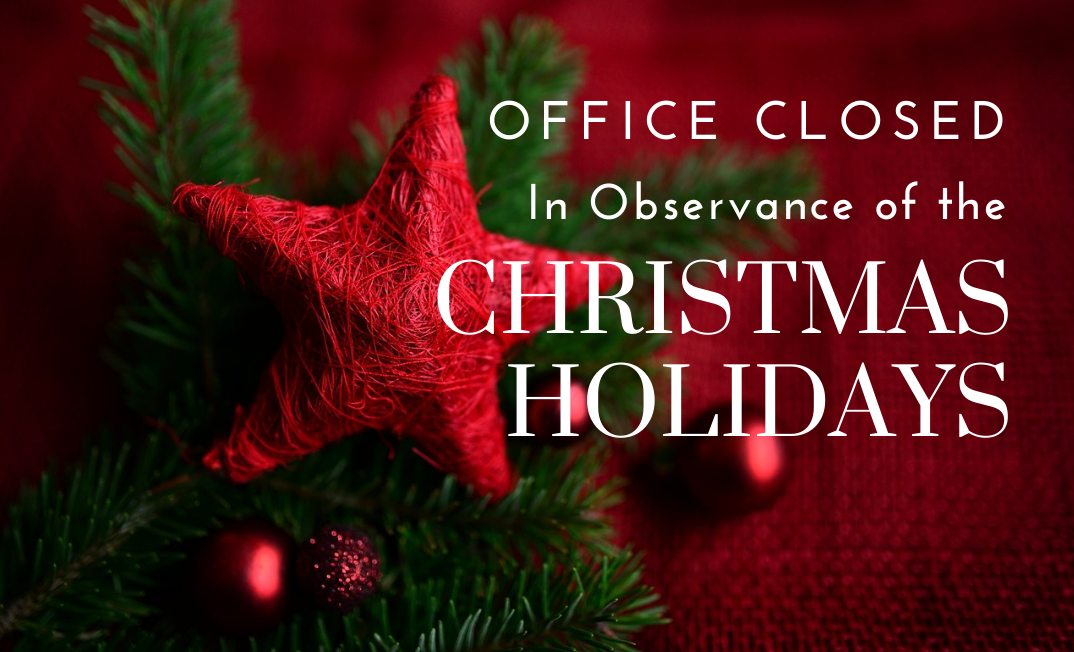 Red Star Christmas Holiday Office Closed